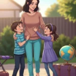 Aupair en europa conviviendo con los niños de su host family